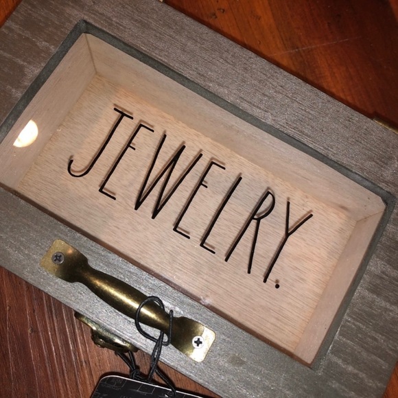 Rae Dunn “JEWELRY” Wooden Jewelry Box - NEW WITH TAGS - Picture 2 of 6